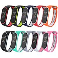 BDIG Pulsera Correas para Xiaomi Mi Band 3 Mi Band 4- Colorido Suave Silicona Reloj Recambio Brazalete Impermeable…